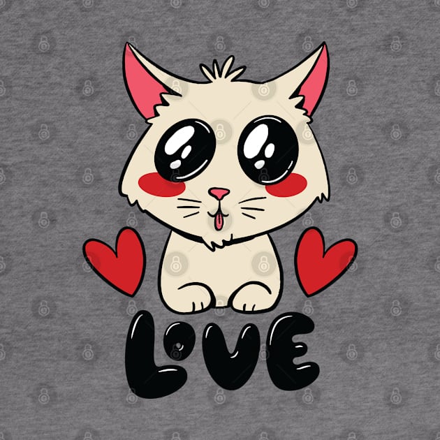 Cute cat love by MARCHY